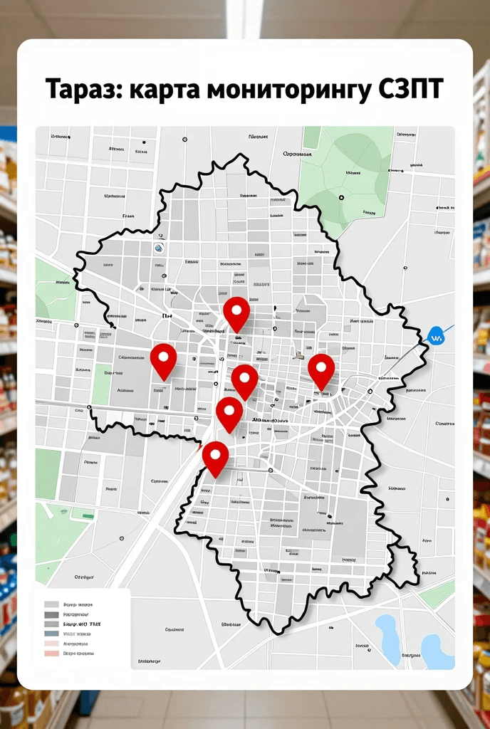 Карта мониторинга СЗПТ по Таразу